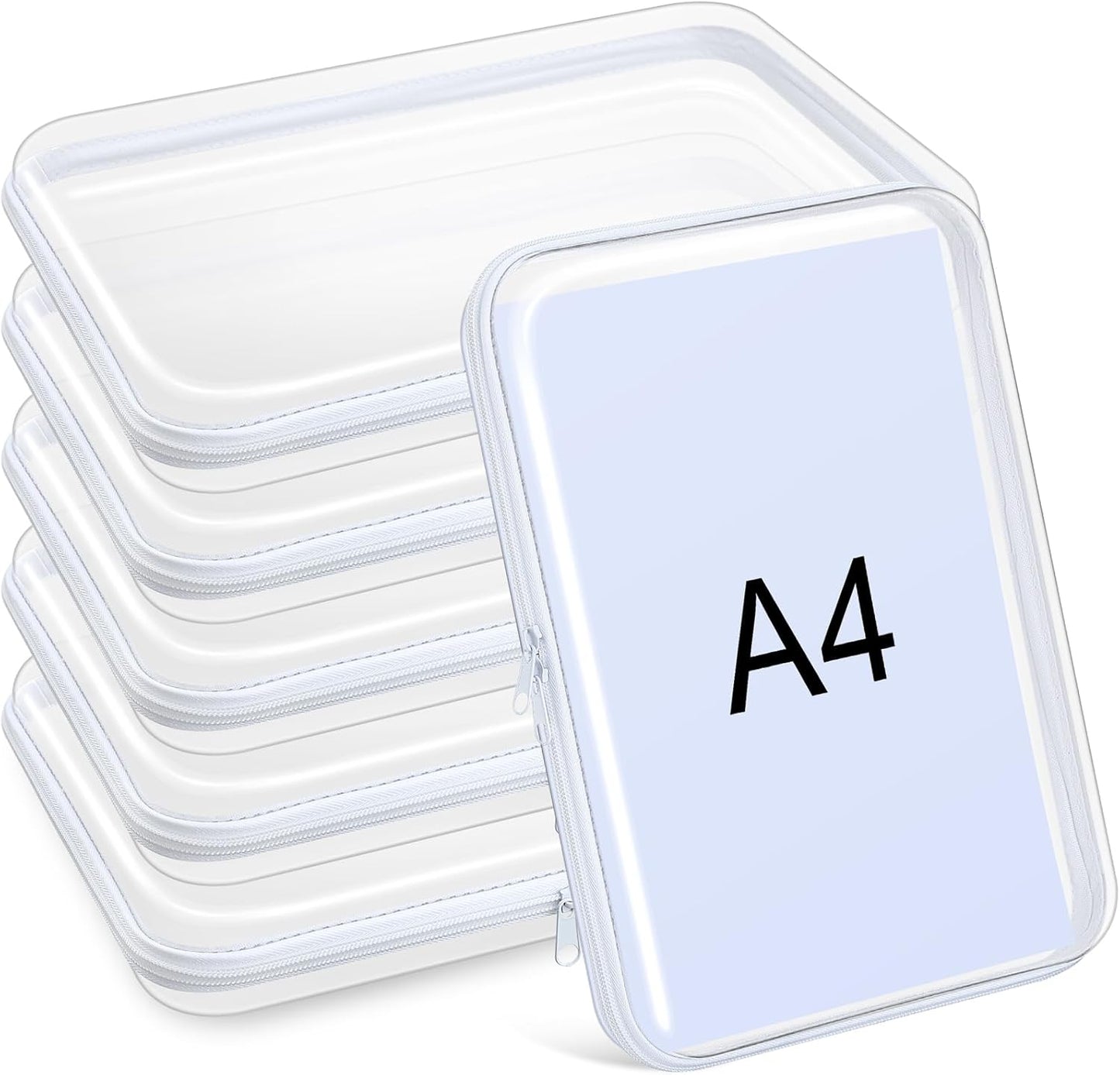 Sanwuta Clear Hard Zipper Case Pencil Pouches for Travel Use