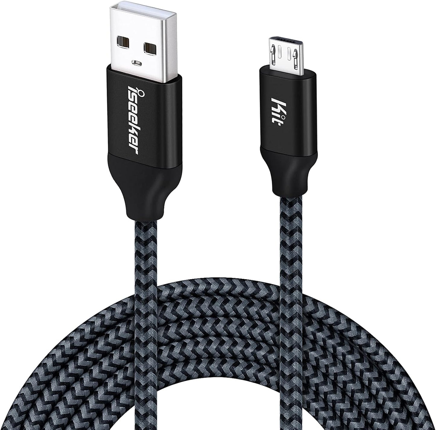 15FT Durable Braided Micro USB Cable - Fast Charging for Multiple Devices!