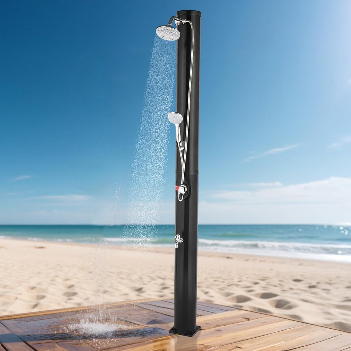 VINGLI Solar Heated Shower for Outdoor Poolside and Spa Use