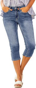 capri jeans for women high waisted skinny ripped - luvamia