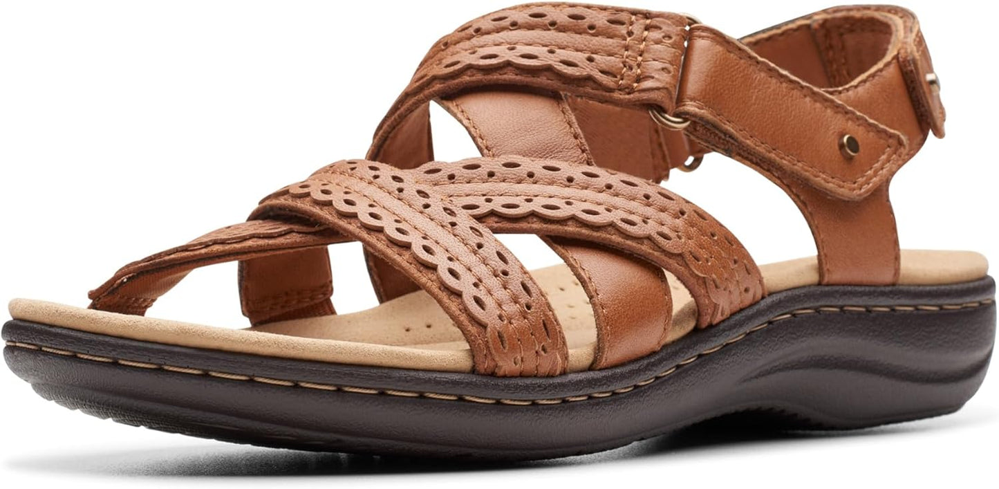 Clarks womens Laurieann RenaFlat Sandal for Ultimate Comfort