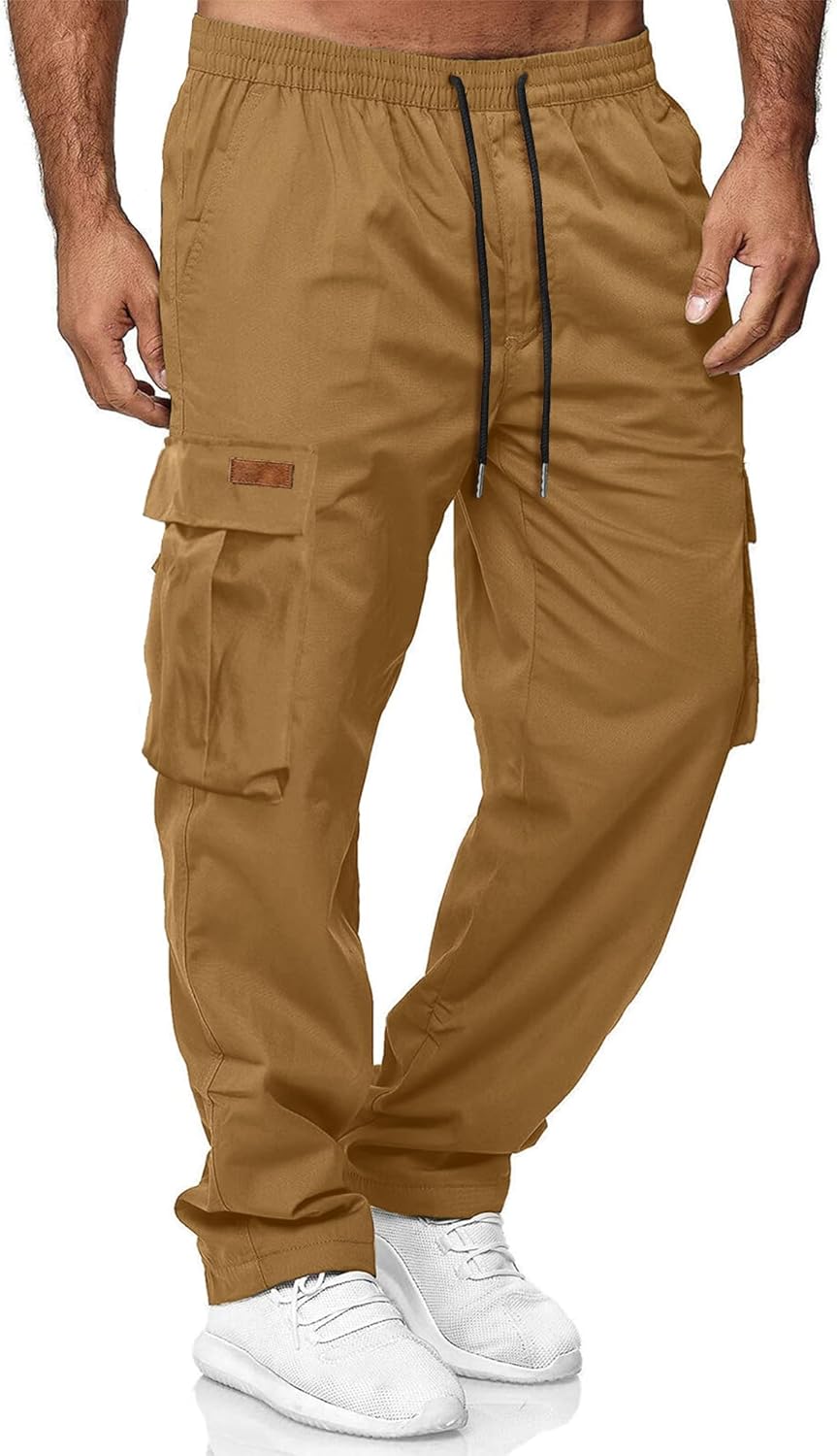 HOTake Men's Casual Cargo Sweatpants for Hiking and Jogging