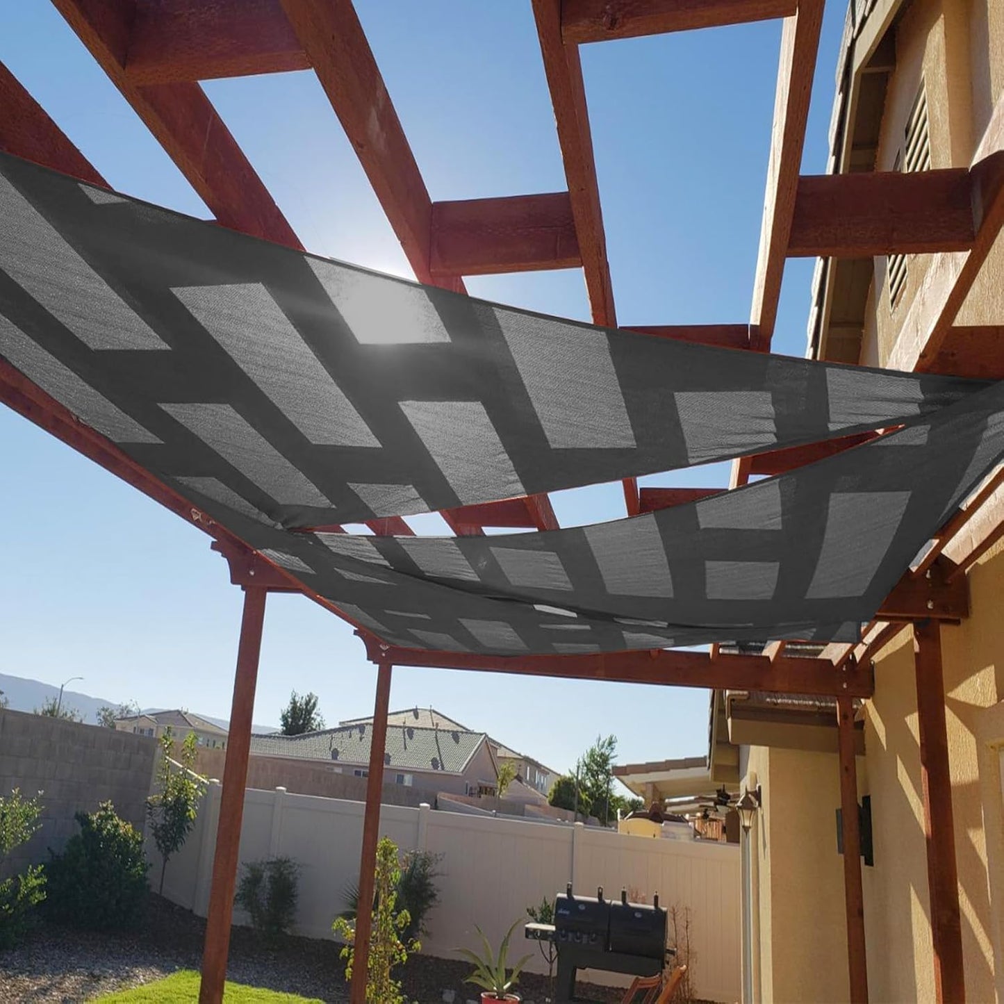Cool Area Sun Shade Sail Right Triangle for Outdoor Patio Use