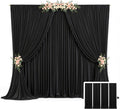 20ft x 10ft Black Backdrop Curtains for Parties - Wrinkle-Free Drapes