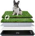 Dog Grass Pad with Tray Medium 31in x 21in - Indoor Potty Solution