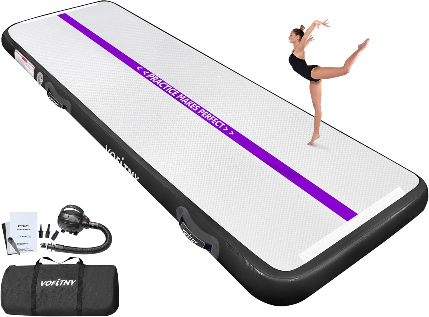 VOFiTNY Inflatable Gymnastics Mat for Safe Home Training