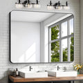KOCUUY 40x48 Large Rectangle Vanity Mirror - Slim Black Frame