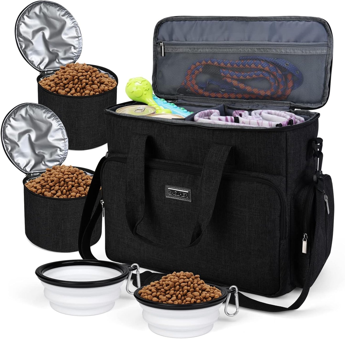 BAGLHER Dog Travel Bag - Airline Approved Pet Tote Organizer