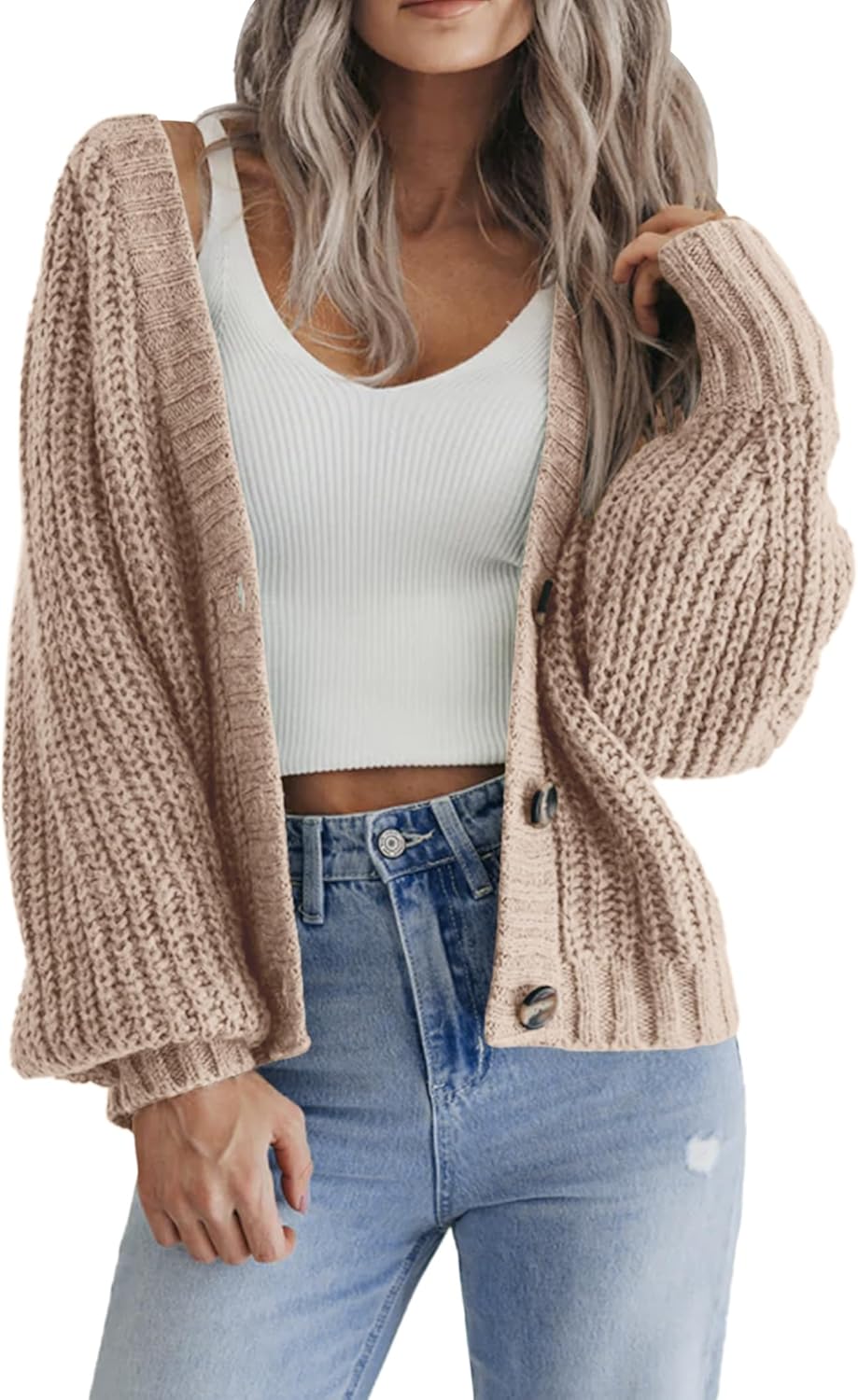 Zeagoo Women's 2024 Fall Chunky Knit Cardigans for Cozy Style