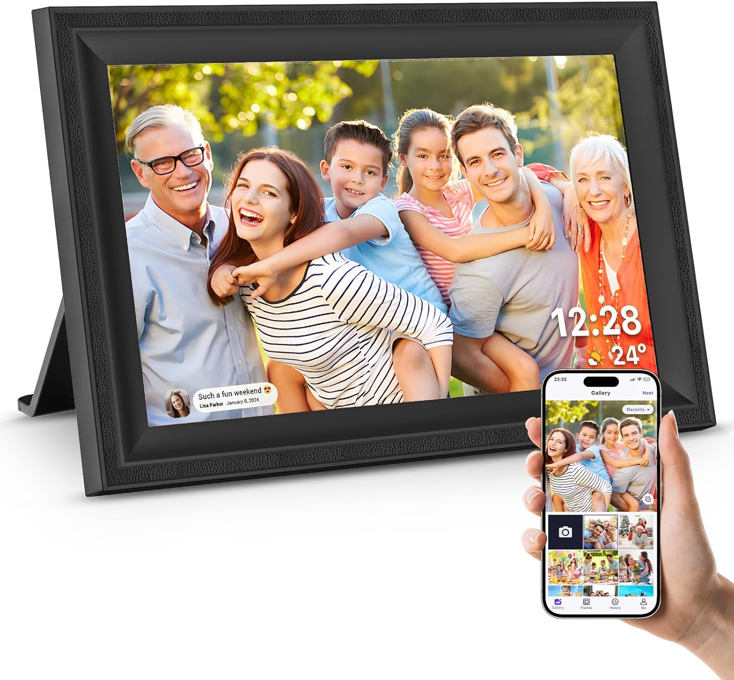 Smart Digital Picture Frame with WiFi and 16GB Storage