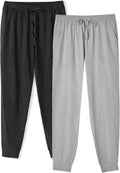 DAVID ARCHY Men's Pajama Pants Cotton Lounge Bottoms - Soft Stretch