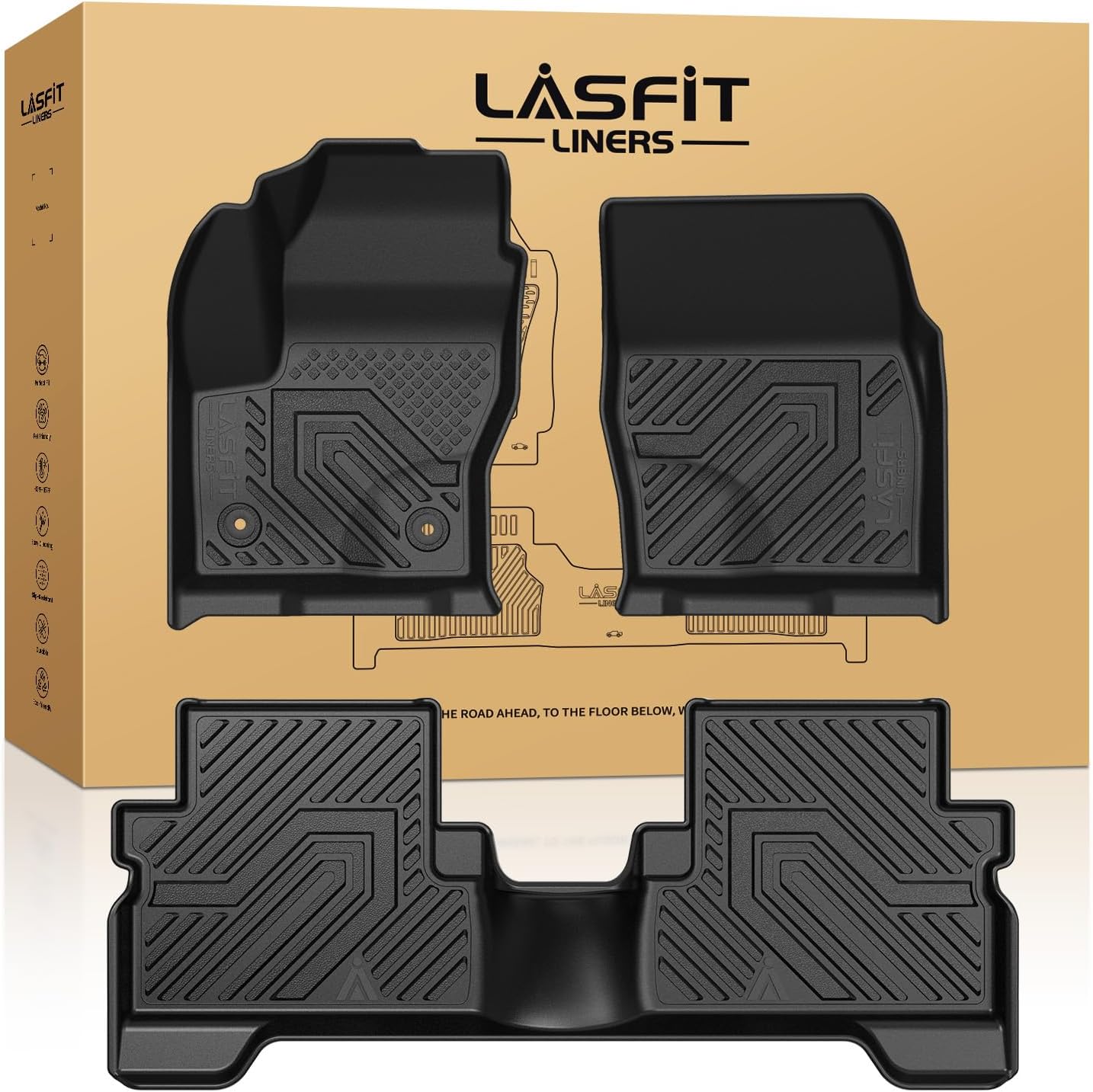 Custom Fit Floor Mats for Ford Escape 2013-2019 by LASFIT