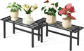 Metal Plant Stand 2 Pack 1 Tier - Heavy Duty 26in Plant Shelf