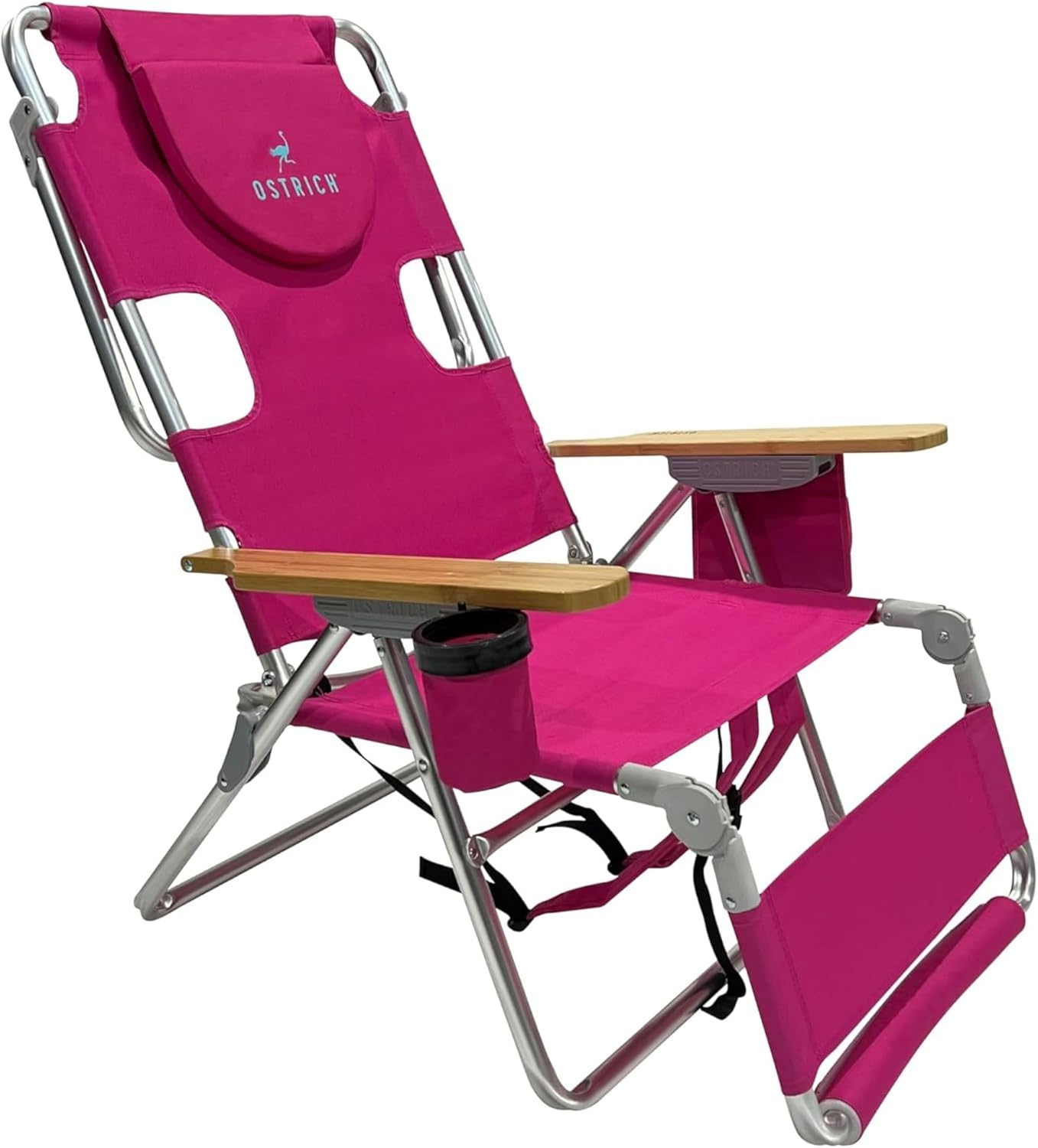 Ostrich 3N1 Beach Chair - Face Opening - Recline & Tan in Style!