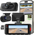 Dual Lens Dash Cam Front 8MP TRUE NATIVE 4K & Rear FHD HDR - Clear