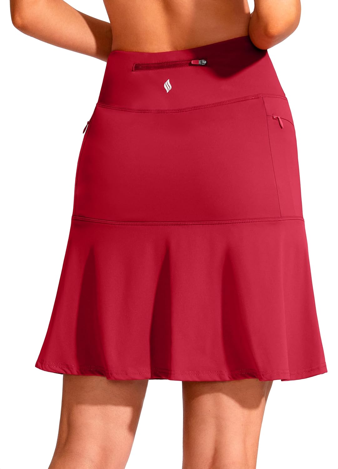SANTINY 19in Golf Skorts for Women with Zipper Pockets