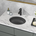 Undermount Bathroom Sink 18 x15 in Oval - Sleek Undercounter Basin
