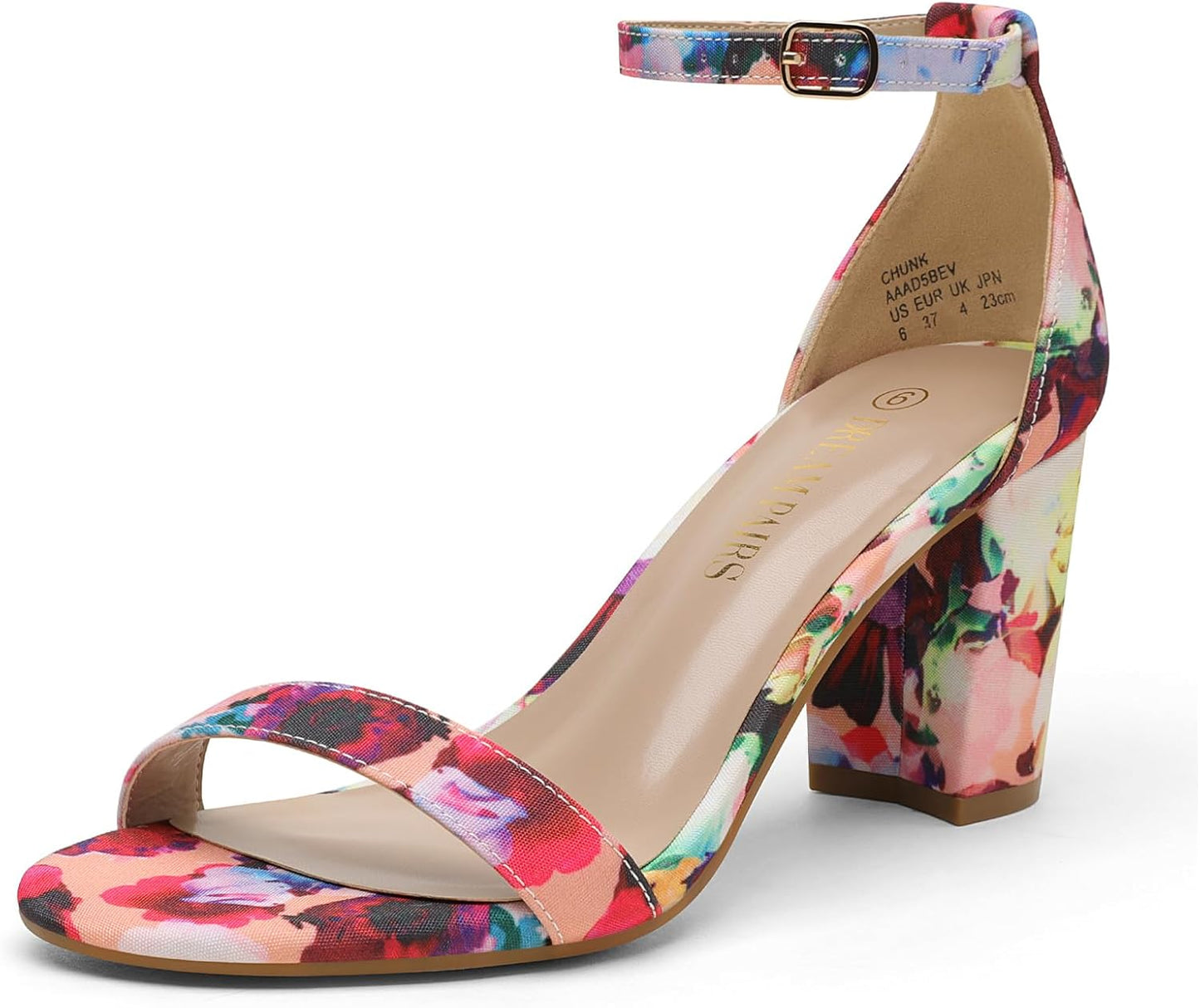 DREAM PAIRS Women's Chunk Low Heel Pump Sandals for Style
