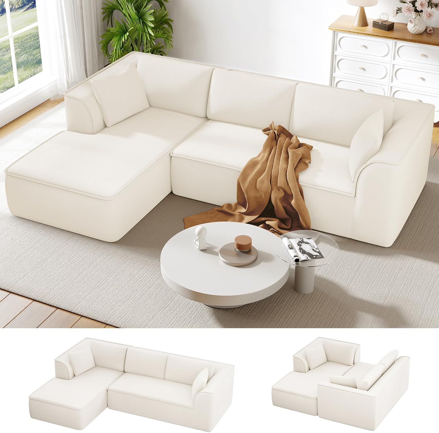 Vesgantti 106 Cloud Couch Sectional Modular Sofa for Comfort