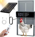 Solar Chicken Coop Door Gray Blue - Automatic Solar & USB Powered