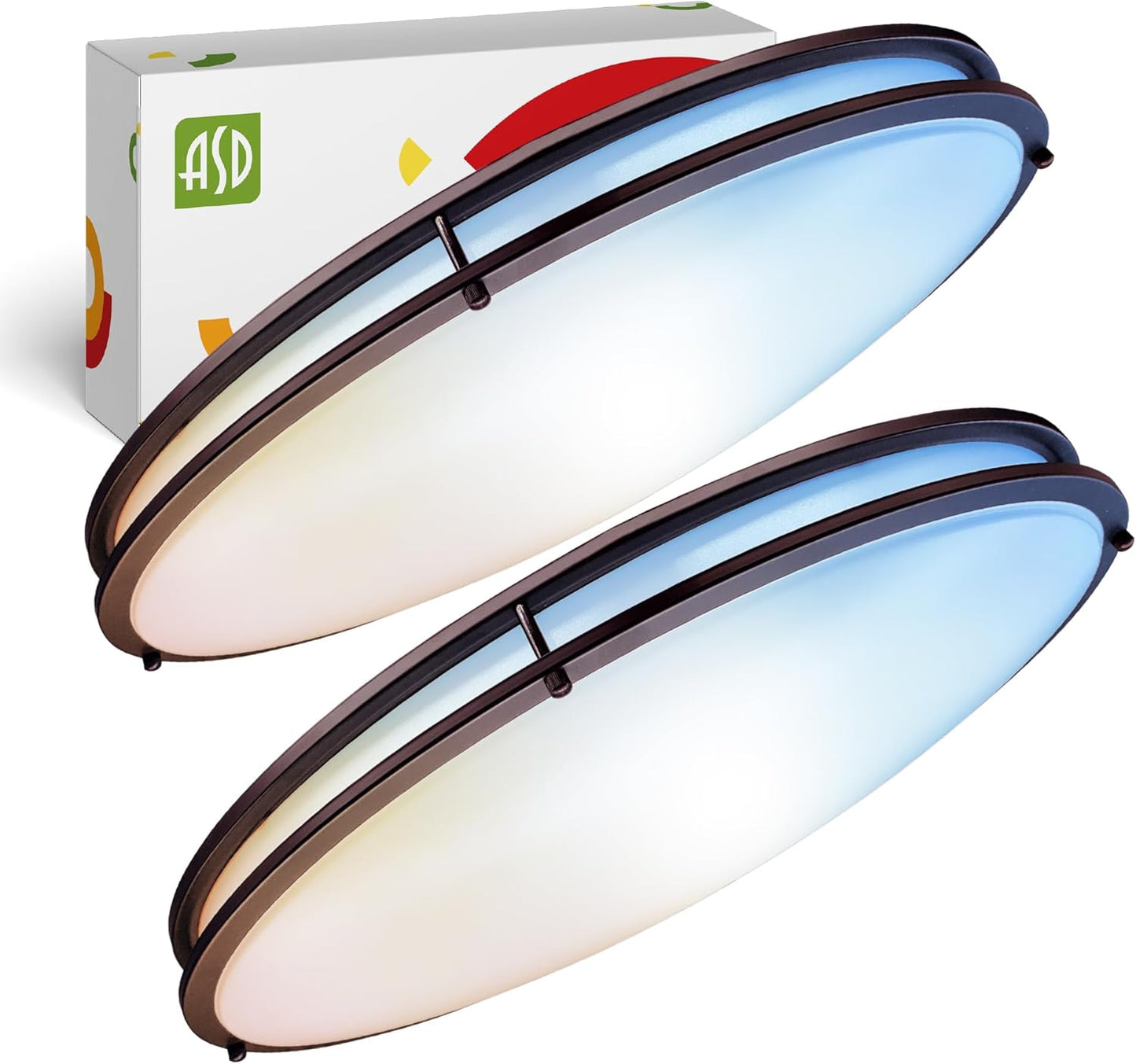 ASD LED 32 Inch Oval Flush Mount Light Fixture for Home