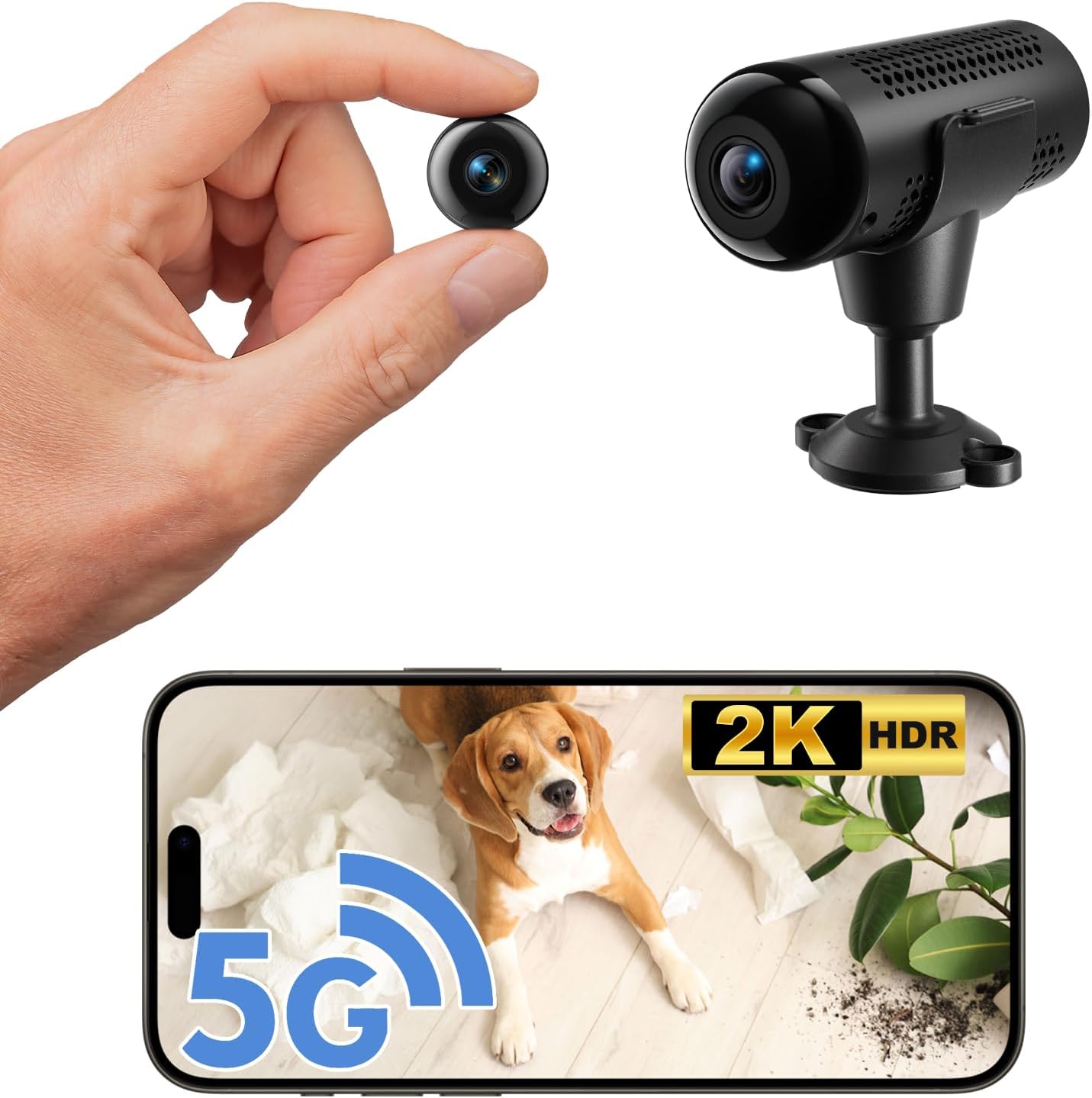 2K Mini Nanny Cam with Night Vision for Home Security Needs