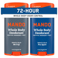 Mando Whole Body Deodorant For Men - Smooth Solid Stick Pack of 2