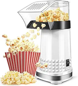 Vminno 1200W Fast Hot Air Popcorn Popper for Healthy Snacks