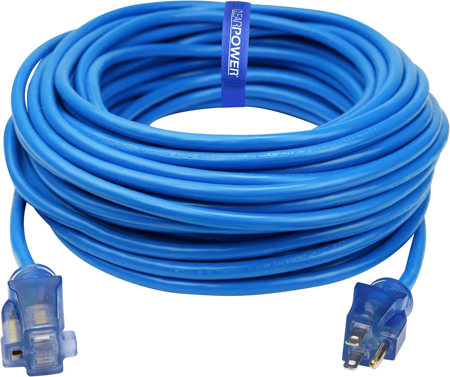 Clear Power Heavy Duty Outdoor Extension Cord - 100 FT for Cold