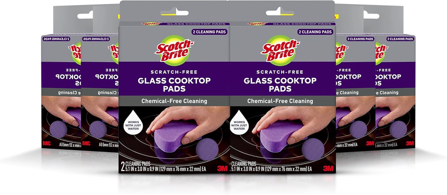 Scotch-Brite Glass Cooktop Pads for Scratch-Free Cleaning