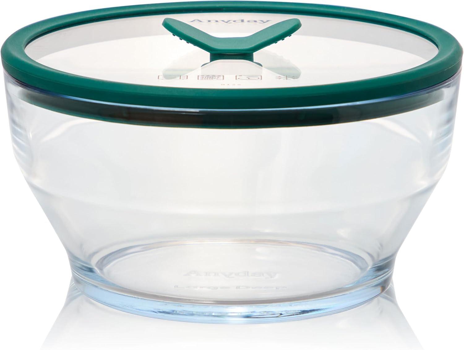 Anyday 8-Cup Glass Food Storage with Vented Lid for Meal Prep