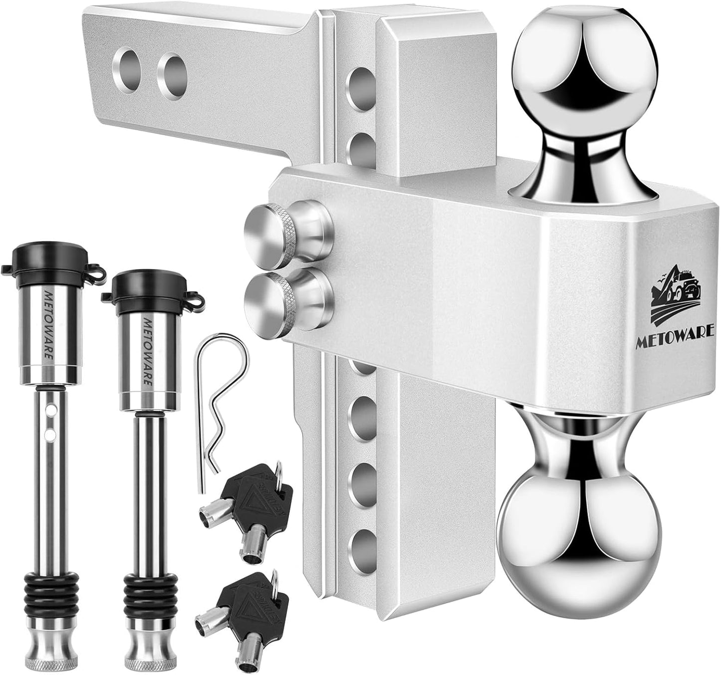 METOWARE Adjustable Trailer Hitch for Heavy Duty Towing Needs