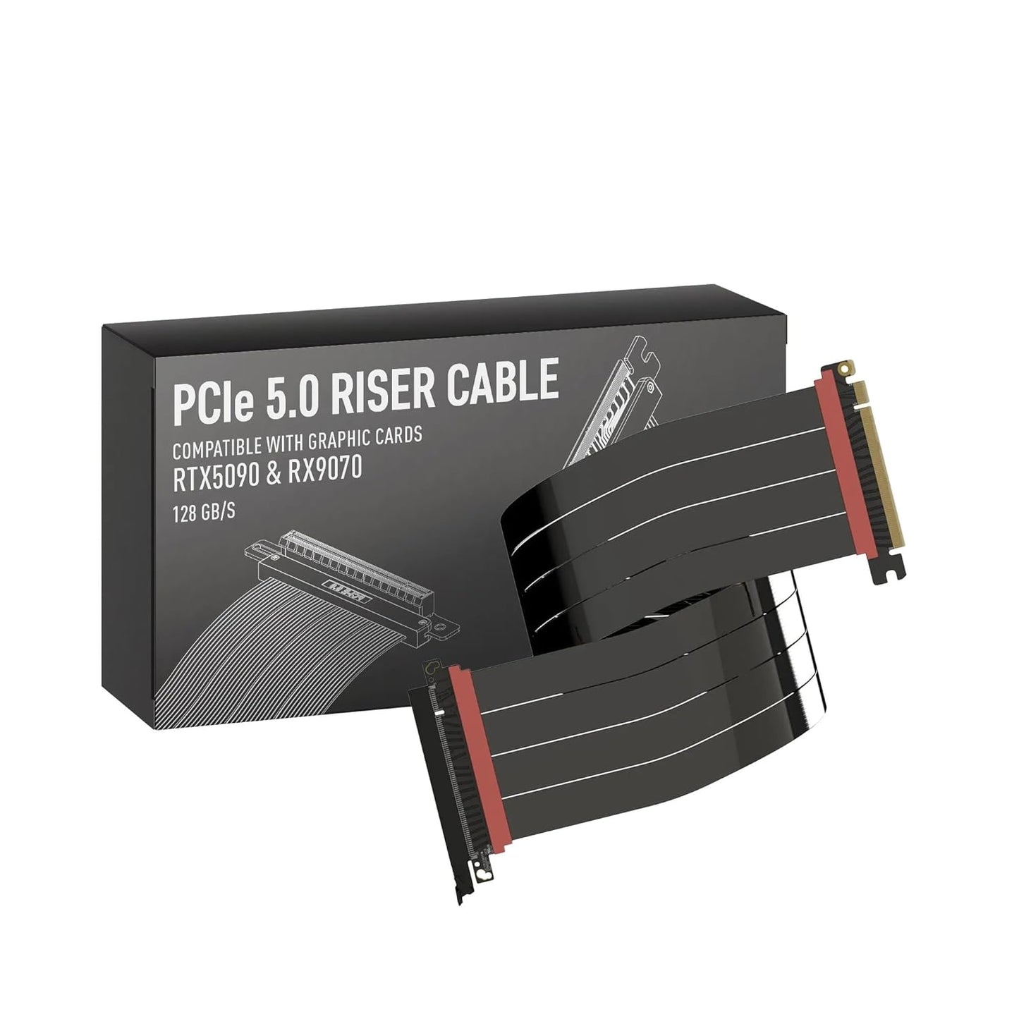 LINKUP PCIe 5.0 Riser Cable for Vertical GPU Mounting Options