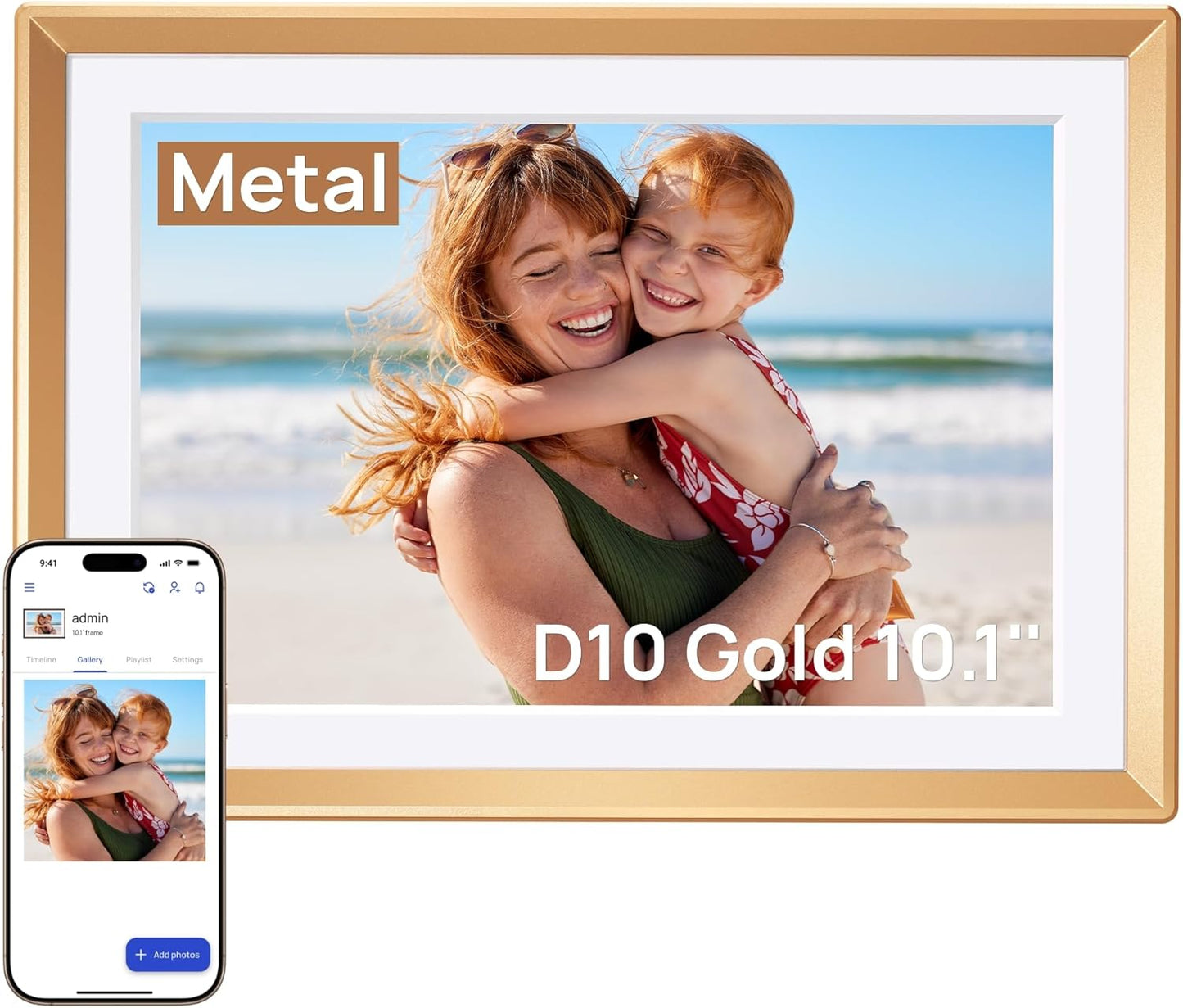ARZOPA Digital Picture Frame WiFi 10.1 in HD Touch Screen