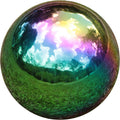 Rainbow Gazing Globe Mirror Ball 12 in - Sparkling Garden Ornament