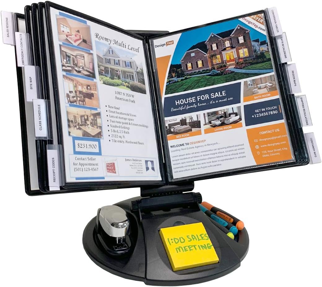 Ultimate Office 10-Pocket Desk Reference Organizer for Easy Access