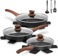 Vinchef Pots and Pans Set Non Stick 12pc - Durable Induction Cookware