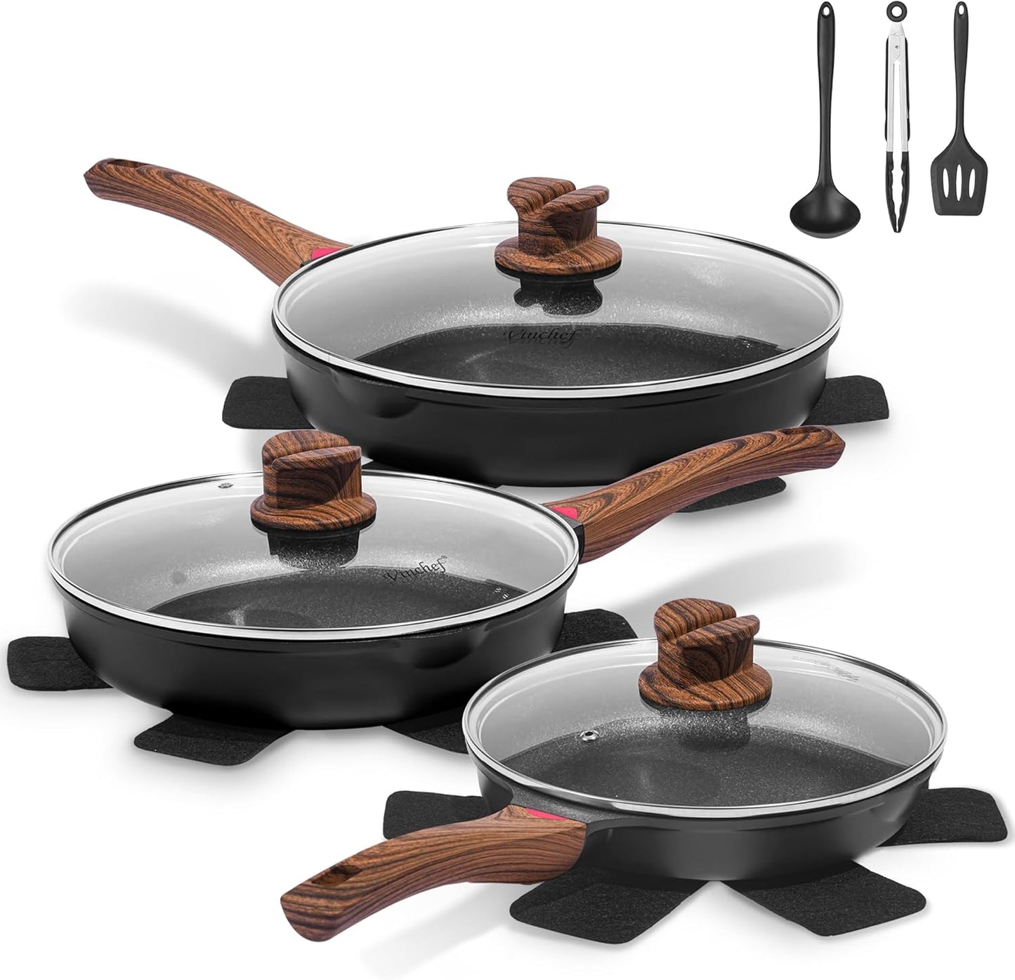 Vinchef Non Stick Pots and Pans Set - 12pcs Induction Cookware