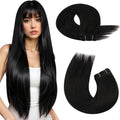 Moresoo Black Sew in Hair Extensions 24 in Straight Remy - Natural