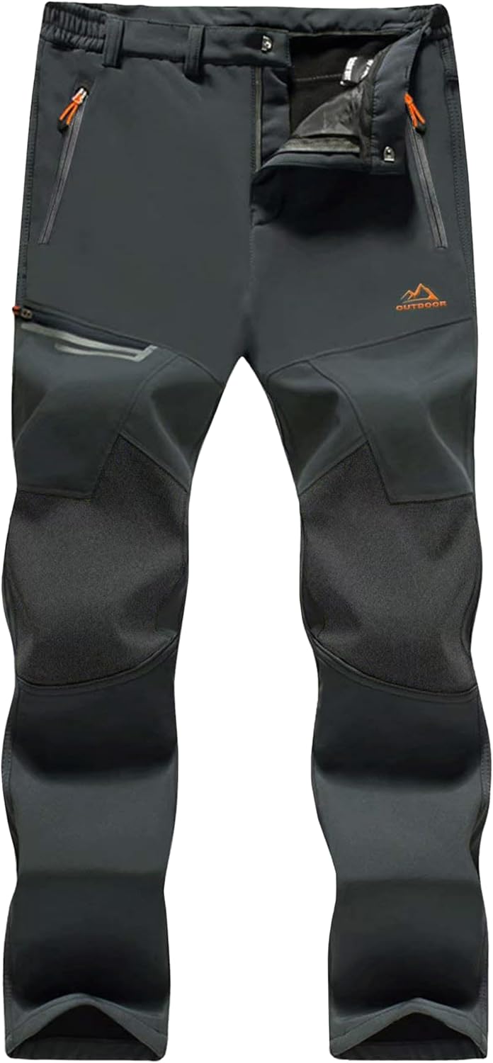 MAGCOMSEN Men's Winter Pants: Fleece Lined Ski Snow Pants