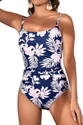 Eomenie One Piece Swimsuit Tummy Control Ruched Swimwear (Style X8TT)