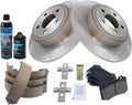 TRQ Rear Brake Pad & Rotor Kit Compatible with Chrysler and Dodge