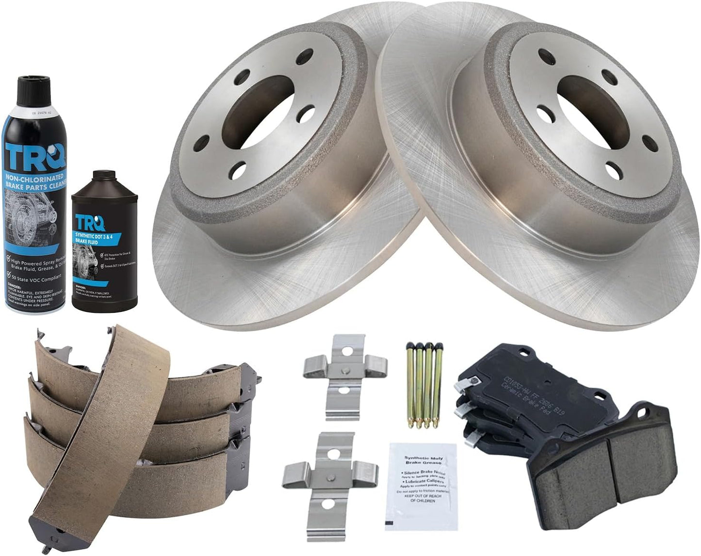 TRQ Rear Brake Pad & Rotor Kit for Chrysler and Dodge Models