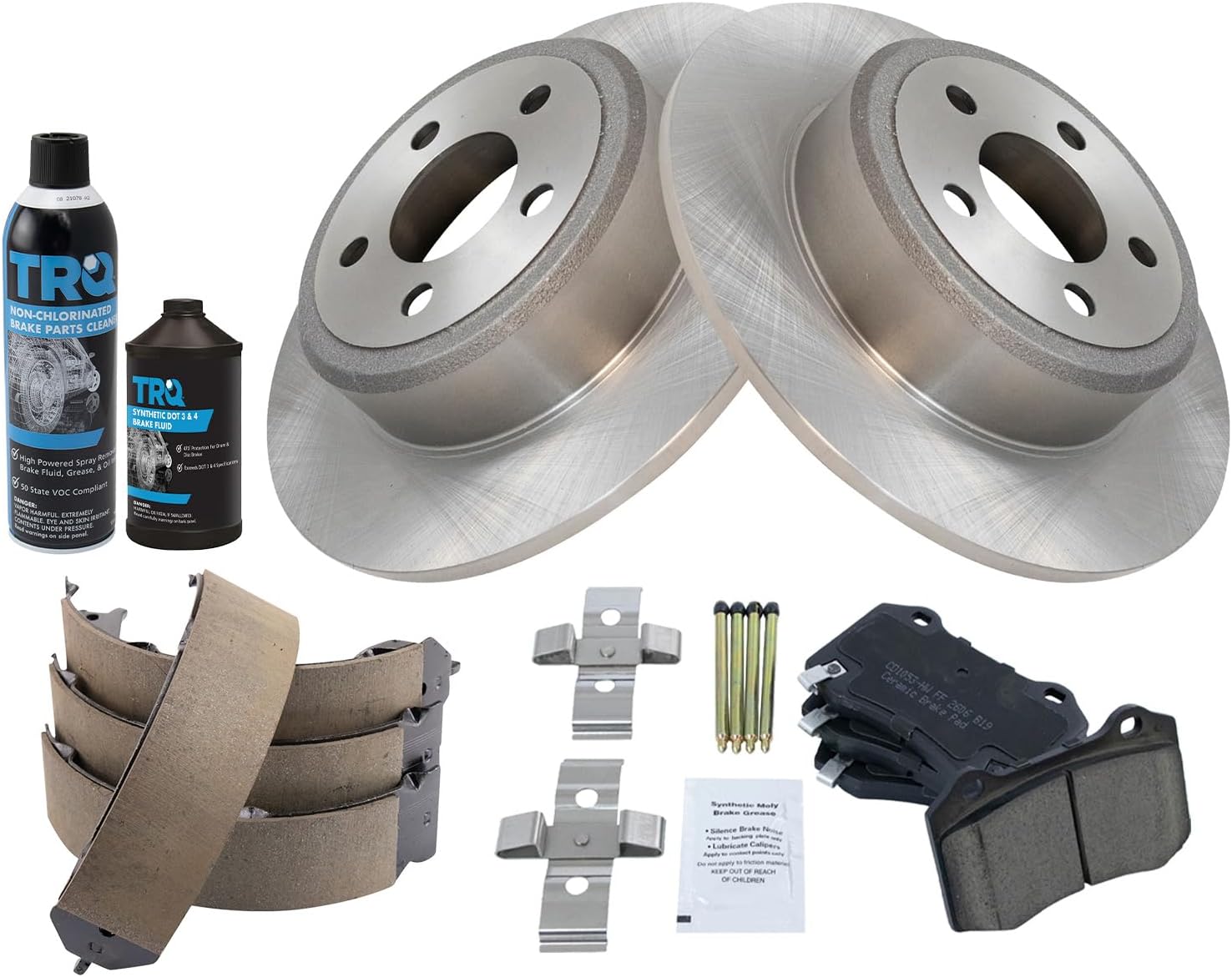 TRQ Rear Brake Pad & Rotor Kit for Chrysler and Dodge Models