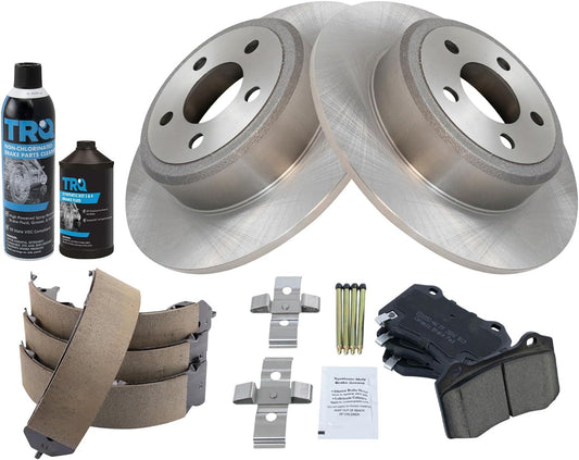 TRQ Rear Brake Pad & Rotor Kit for Chrysler and Dodge Models