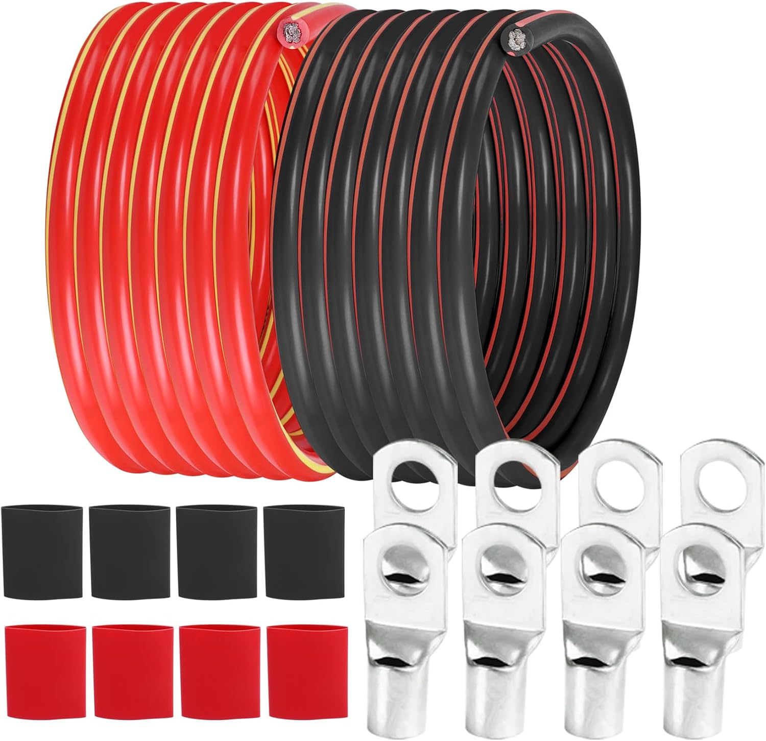 2 Gauge Battery Cable Kit for Car, RV, Solar Wiring Needs