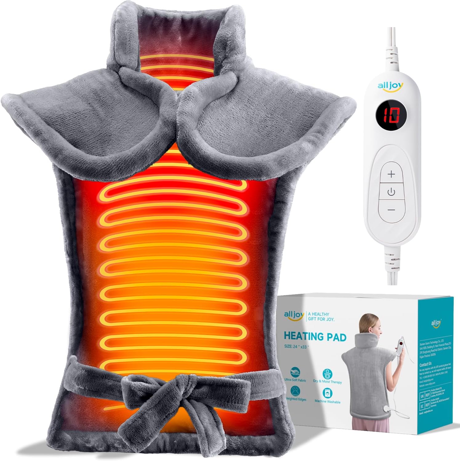 Extra-Large Heating Pad for Back Pain Relief and Comfort