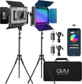 GVM RGB LED Video Light 50W 2-Pack - Compact Studio RGB Panels