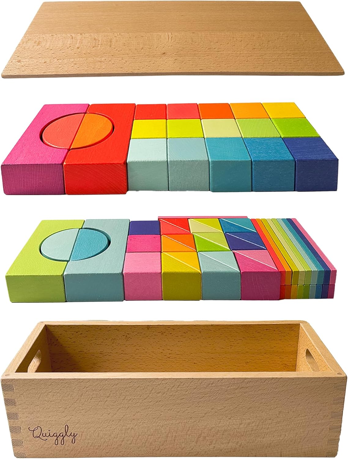 Montessori Rainbow Building Blocks | Educational STEM Toy