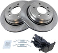TRQ Rear Brake Pad & Rotor Kit Compatible with BMW 5-Series - Reliable